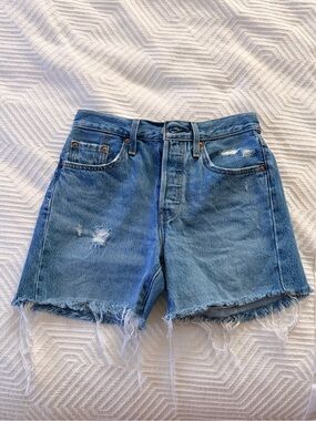 Levi’s 501 Blue Denim Cutoff Shorts